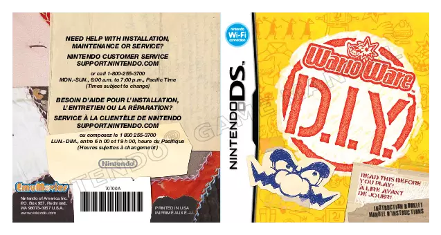 manual for WarioWare - D.I.Y.